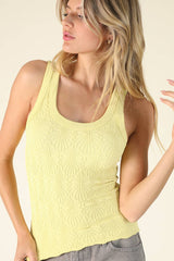 Reversible Lace Textured Tank Mousse