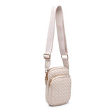 Celeste Woven Multi Compartment Crossbody: Oatmilk