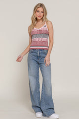 Multi Color Cami Spring Sweater: OLIVE