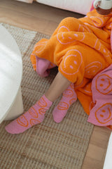 Smiley Local Beach Cozy Socks: Sand/Cream Pair