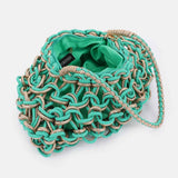 Handmade Metallic and Cotton Braided Bag: IV