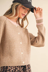 Brown 2 tone Cardigan