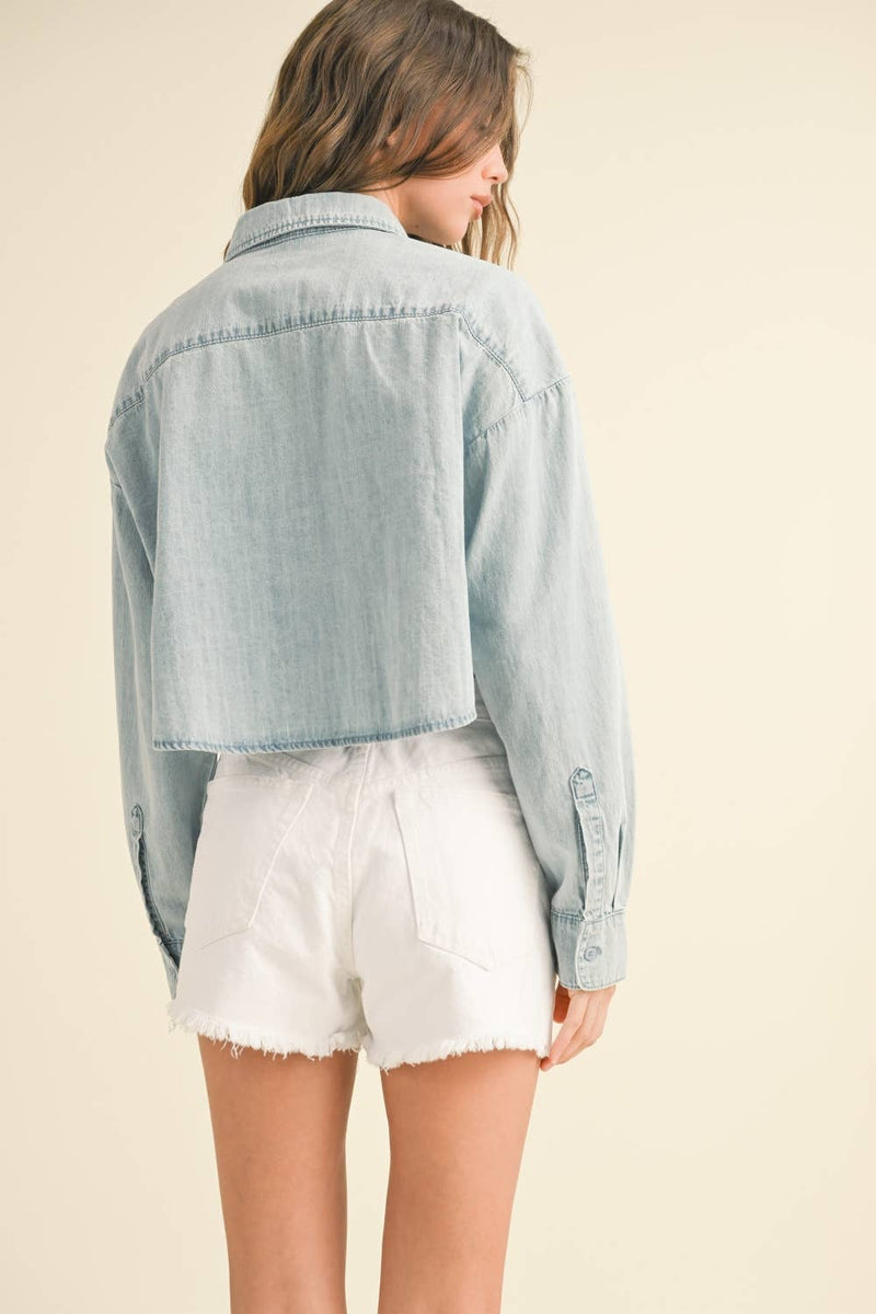 Crop Denim Shirt