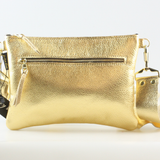 The Metallic Rita Crossbody and Hipbag: Platinum