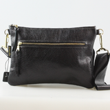 The Metallic Rita Crossbody and Hipbag: Moss