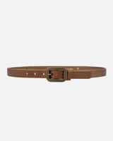 Brown Vintage Skinny Leather Belt