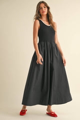 Trim Dress with Pockets