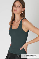 Ribbed v neck Tank Mocha