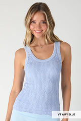 Vintage Reversible Lace Top: sage