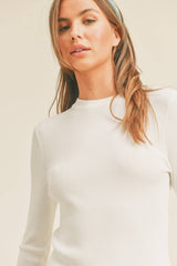 Long Sleeve ribbed coffee top