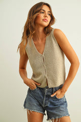 Beige Knit Vest