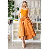 Knit top and Parachute Skirt  Dress: Olive
