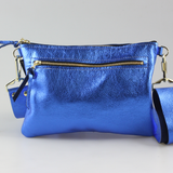 The Metallic Rita Crossbody and Hipbag: Jet