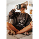 ESPRESSO MARTINI SOCIAL CLUB VINTAGE  GRAPHIC SWEATSHIRTS: ASH / L