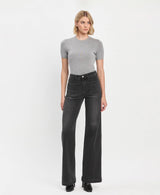 High Rise Patch Pkt Wide Leg