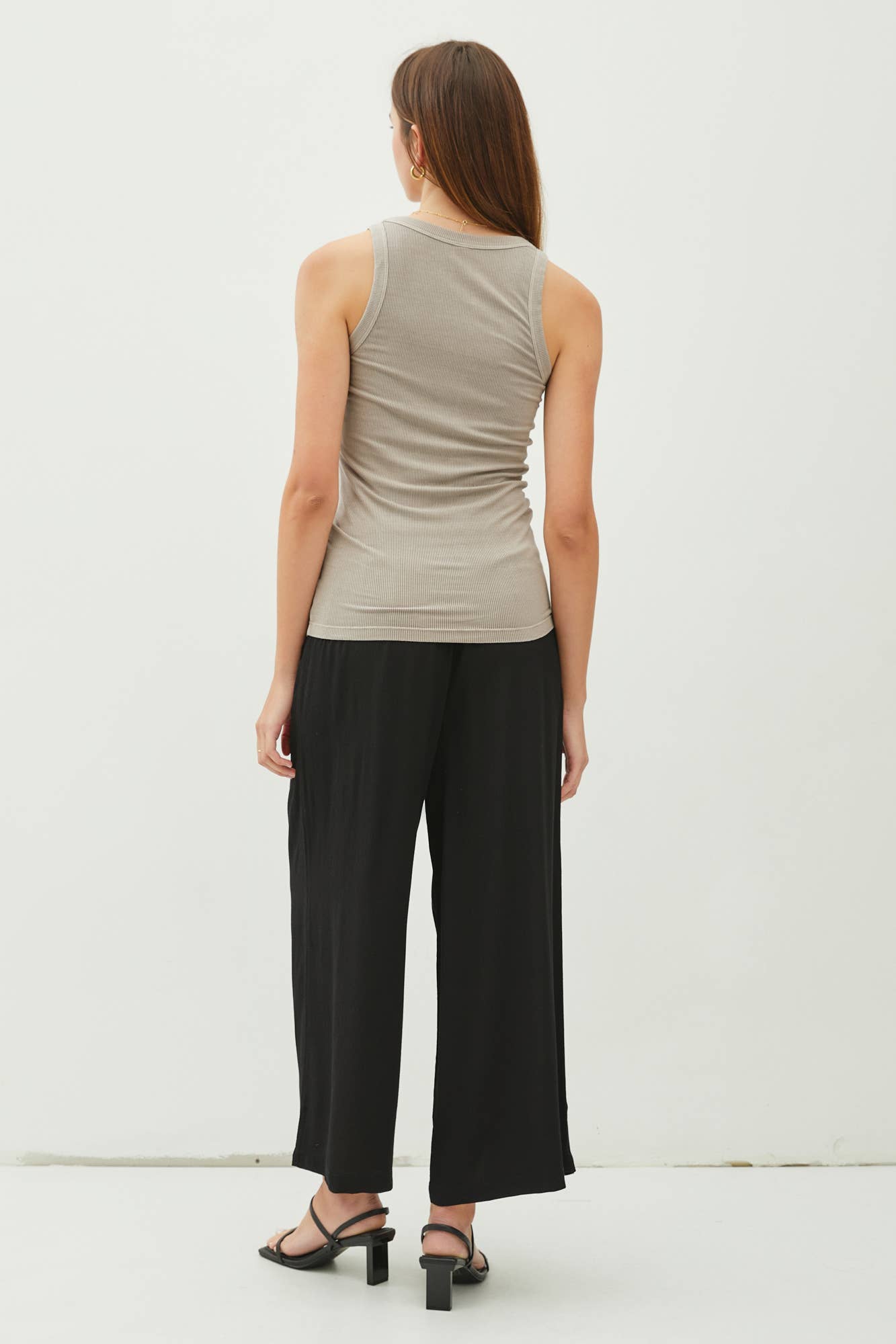 Taupe Ribbed Tank Top