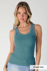 NS8465 - Vintage Reversible Lace Top: Vintage Denim