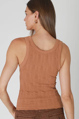 Reversible Lace Textured Tank Mousse