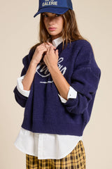 Lucky Graphic Crewneck Knit Sweater