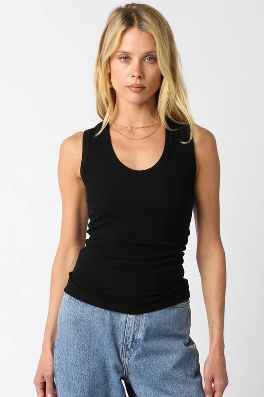 Kelsey Tank Top: Ecru