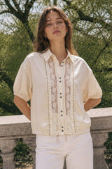 Lace Crepe Shirt