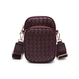 Celeste Woven Multi Compartment Crossbody: Oatmilk
