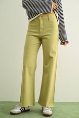 Straight Wide Leg Pant Matcha