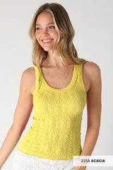 NS8458 - Reversible Lace Textured Tank Top: 2251 Crown Blue