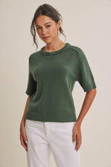 Soft Sweater Top with Raglan Sleeve
