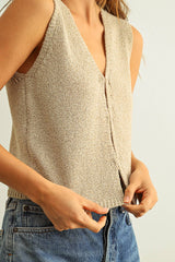 Beige Knit Vest