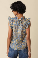 Daisy Floral Ruffle Blouse