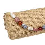 Rachel - Straw Clutch: Natural