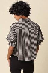 Brown Stripe Blouse