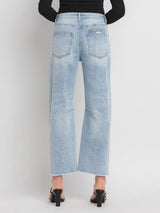 SUPER HIGH RISE LIGHT WASH BARREL JEANS V3575: HEROINE / 24