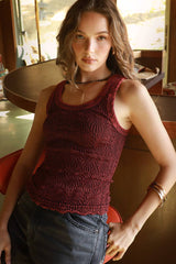 NS8465 - Vintage Reversible Lace Top: Vintage Oak