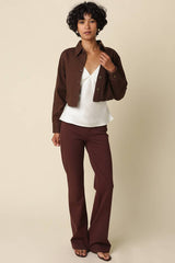 Madge Cropped Shirt: Ecru / S