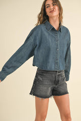 Crop Denim Shirt
