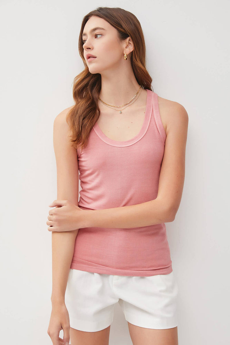 Taupe Ribbed Tank Top