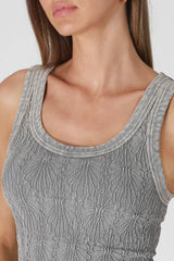 NS8465 - Vintage Reversible Lace Top: Vintage Denim