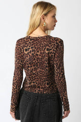 Christine Leopard Knit Top