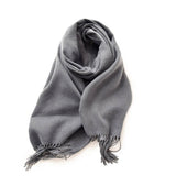 Fashion Scarf - Soft Faux Cashmere with Tassels_CWASC0174: DARKGREEN / (OS) 1
