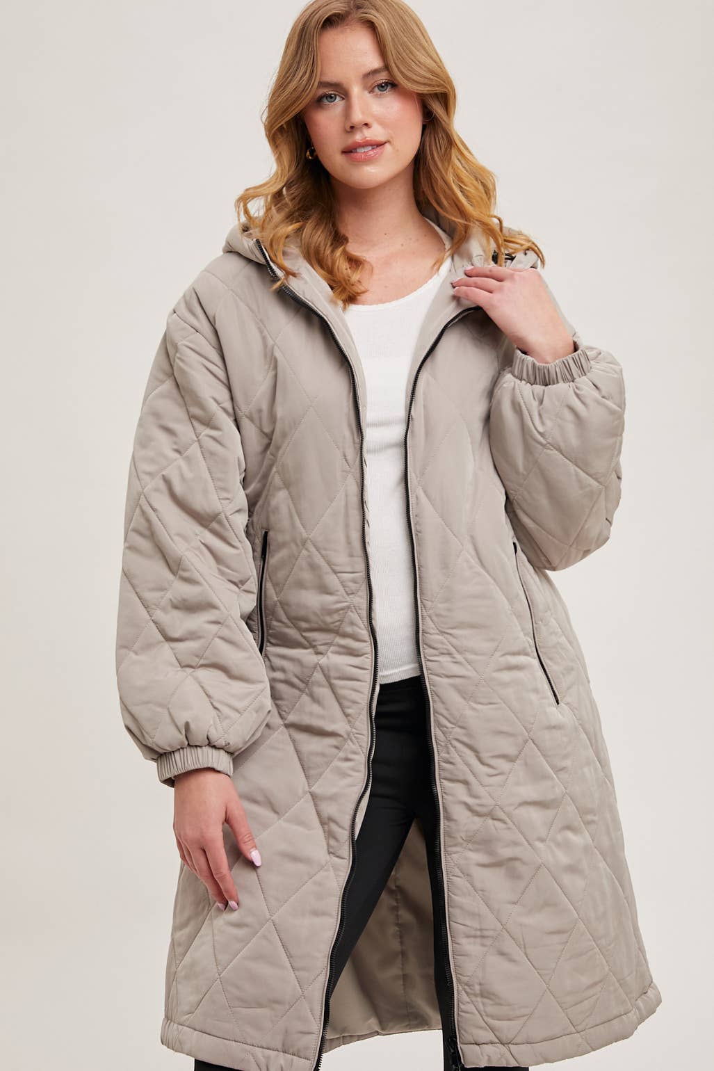 Long Quilted Puffer Coat