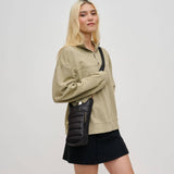 Jace Water Bottle Nylon Puffer Crossbody: Carbon