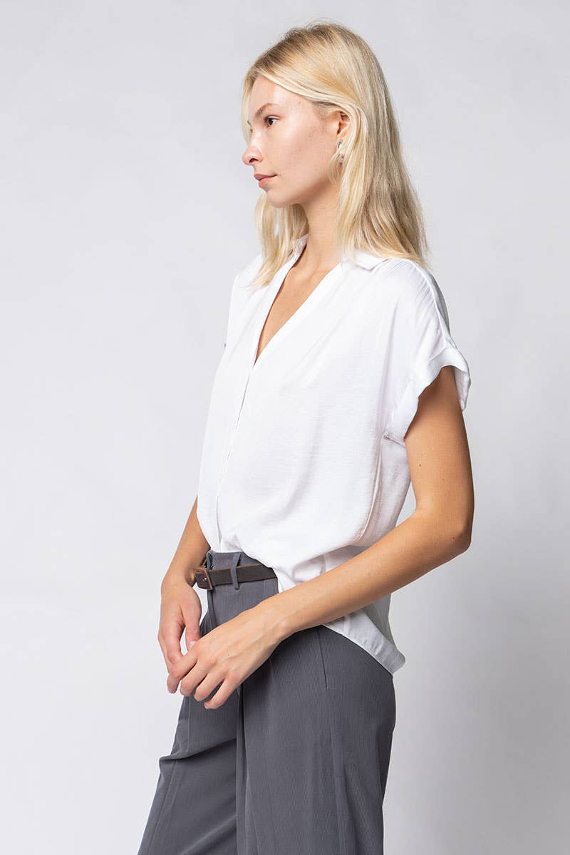 Short Sleeve Blouse chocolate