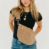 Suede Westlyn Woven Bum Bag: Suede Chocolate