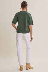 Soft Sweater Top with Raglan Sleeve