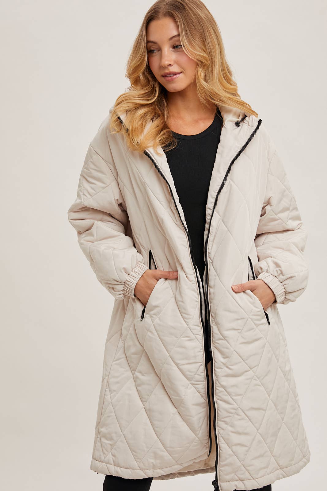 Long Quilted Puffer Coat