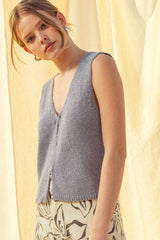 Beige Knit Vest