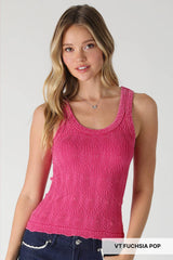 NS8465 - Vintage Reversible Lace Top: Vintage Denim