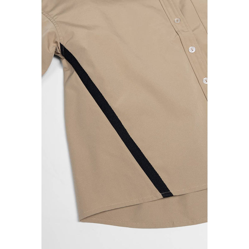 Boxy Half Sleeve Blouse With Stripe Accents